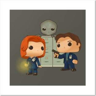 Fox Mulder and Dana Scully Funko pop Posters and Art